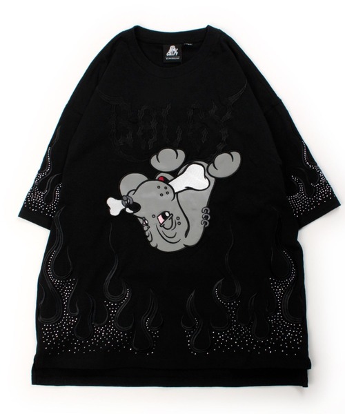 GALFY（ガルフィー）の「GALFY（ガルフィー）ガンジャパンTEE/ファイヤーピカピカTEE/おしゃぶりワンワンカラフルロゴTEE/デザインTシャツ3タイプ（Tシャツ/カットソー・メンズ・ホワイト/グレイッシュブルー/ブラック系その他2/ブラック/ブラック系その他/ピンク系その他/ホワイト系その他/ピンク・M/LL/L）」の4枚目の写真