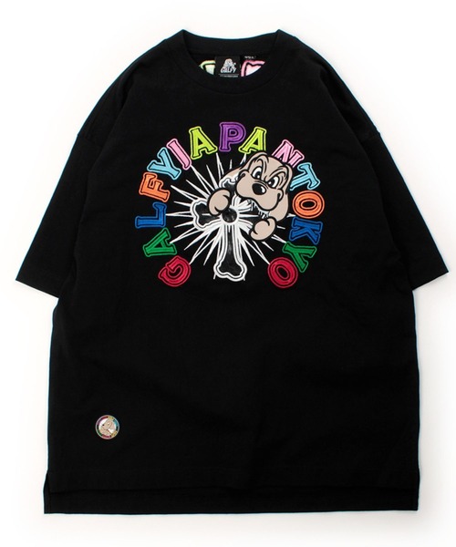 GALFY（ガルフィー）の「GALFY（ガルフィー）ガンジャパンTEE/ファイヤーピカピカTEE/おしゃぶりワンワンカラフルロゴTEE/デザインTシャツ3タイプ（Tシャツ/カットソー・メンズ・ホワイト/グレイッシュブルー/ブラック系その他2/ブラック/ブラック系その他/ピンク系その他/ホワイト系その他/ピンク・M/LL/L）」の5枚目の写真