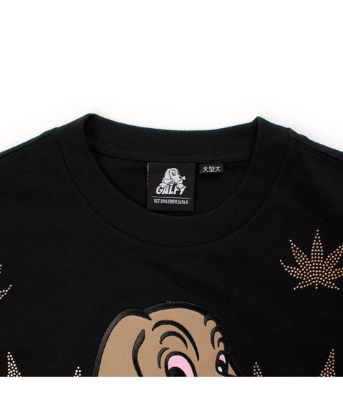GALFY（ガルフィー）の「GALFY（ガルフィー）ガンジャパンTEE/ファイヤーピカピカTEE/おしゃぶりワンワンカラフルロゴTEE/デザインTシャツ3タイプ（Tシャツ/カットソー・メンズ・ホワイト/グレイッシュブルー/ブラック系その他2/ブラック/ブラック系その他/ピンク系その他/ホワイト系その他/ピンク・M/LL/L）」の13枚目の写真