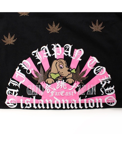 GALFY（ガルフィー）の「GALFY（ガルフィー）ガンジャパンTEE/ファイヤーピカピカTEE/おしゃぶりワンワンカラフルロゴTEE/デザインTシャツ3タイプ（Tシャツ/カットソー・メンズ・ホワイト/グレイッシュブルー/ブラック系その他2/ブラック/ブラック系その他/ピンク系その他/ホワイト系その他/ピンク・M/LL/L）」の11枚目の写真
