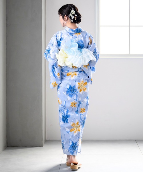 CELEN(セレン)の「【ゆかた単品】選べる8柄 夏花浴衣(浴衣・レディース・ネイビー系2/アイボリー系1/アイボリー系2/ブルー系2/ピンク系/ブラック系/ネイビー系1/ブルー系1・FREE)」の15枚目の写真