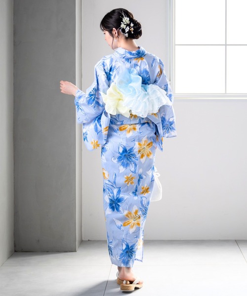 CELEN(セレン)の「【ゆかた単品】選べる8柄 夏花浴衣(浴衣・レディース・ネイビー系2/アイボリー系1/アイボリー系2/ブルー系2/ピンク系/ブラック系/ネイビー系1/ブルー系1・FREE)」の16枚目の写真
