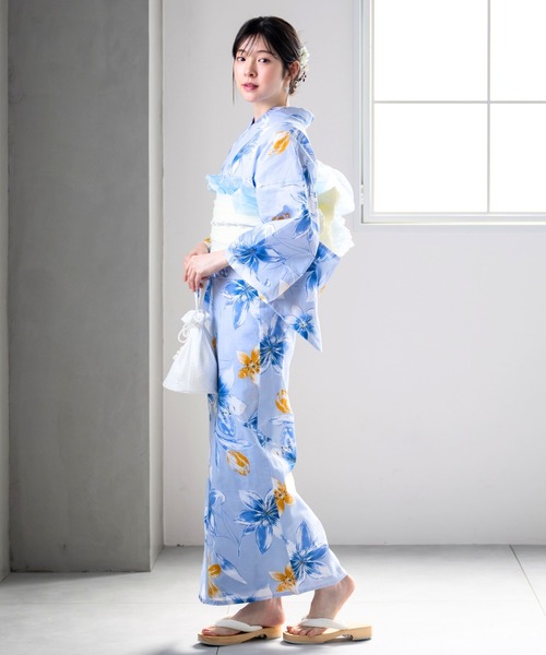 CELEN(セレン)の「【ゆかた単品】選べる8柄 夏花浴衣(浴衣・レディース・ネイビー系2/アイボリー系1/アイボリー系2/ブルー系2/ピンク系/ブラック系/ネイビー系1/ブルー系1・FREE)」の18枚目の写真