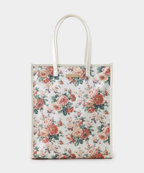 LAURA ASHLEY（ローラアシュレイ）の「エレンボロー ローズ柄 スクエアトートバッグ（トートバッグ・レディース・ブルー系5/ターコイズブルー系9/ピンク系その他・00）」の10枚目の写真