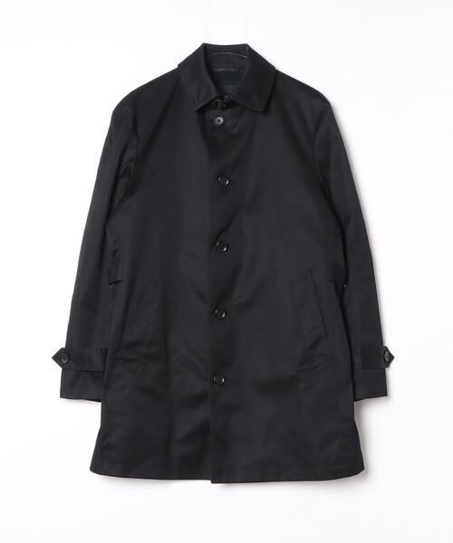 美品 M トレンチコート NVy by nano universe BLACK ブランド古着】トレンチコート（トレンチコート）｜NANO universe