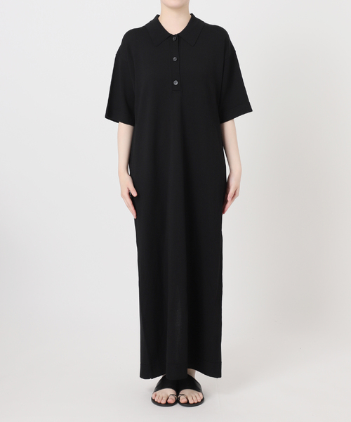 JOURNAL STANDARD relume（ジャーナルスタンダード　レリューム）の「［接触冷感 / UVカット］クールヤーンサマーニットポロシャツワンピース（ワンピース・レディース・ブラウン/ブラック・FREE）」の12枚目の写真