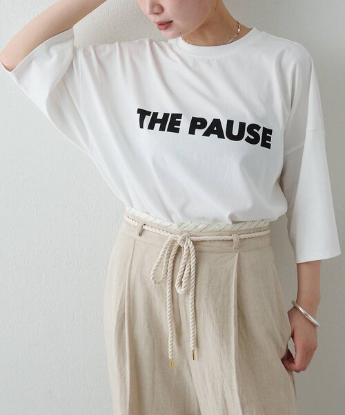 THE PAUSE（ザ ポーズ）の「【THE PAUSE】THE PAUSE ビッグTEE（Tシャツ/カットソー・レディース・キャメル/オフホワイト・FREE）」の3枚目の写真