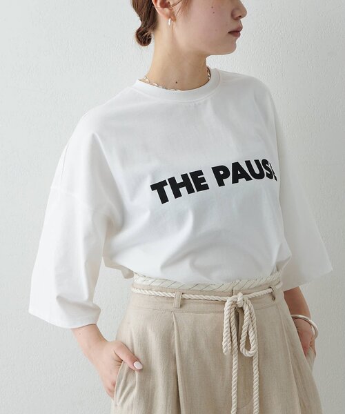 THE PAUSE（ザ ポーズ）の「【THE PAUSE】THE PAUSE ビッグTEE（Tシャツ/カットソー・レディース・キャメル/オフホワイト・FREE）」の9枚目の写真