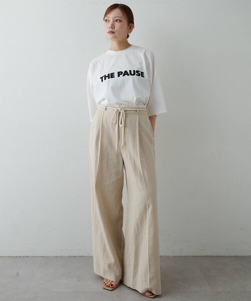 THE PAUSE（ザ ポーズ）の「【THE PAUSE】THE PAUSE ビッグTEE（Tシャツ/カットソー・レディース・キャメル/オフホワイト・FREE）」の4枚目の写真