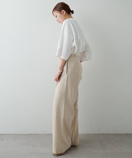 THE PAUSE（ザ ポーズ）の「【THE PAUSE】THE PAUSE ビッグTEE（Tシャツ/カットソー・レディース・キャメル/オフホワイト・FREE）」の5枚目の写真