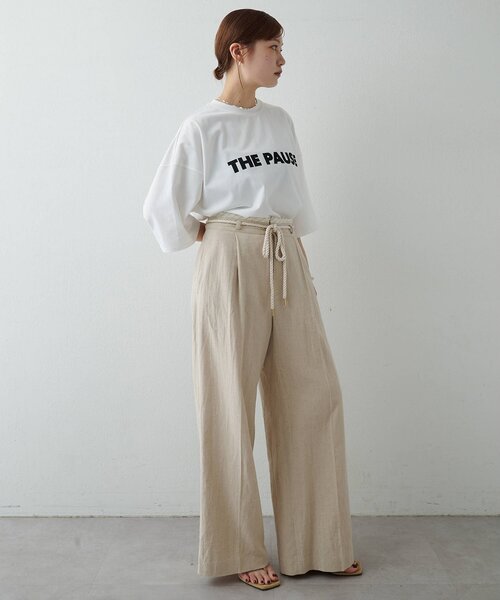 THE PAUSE（ザ ポーズ）の「【THE PAUSE】THE PAUSE ビッグTEE（Tシャツ/カットソー・レディース・キャメル/オフホワイト・FREE）」の10枚目の写真