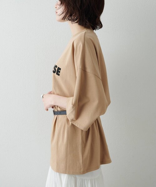 THE PAUSE（ザ ポーズ）の「【THE PAUSE】THE PAUSE ビッグTEE（Tシャツ/カットソー・レディース・キャメル/オフホワイト・FREE）」の15枚目の写真