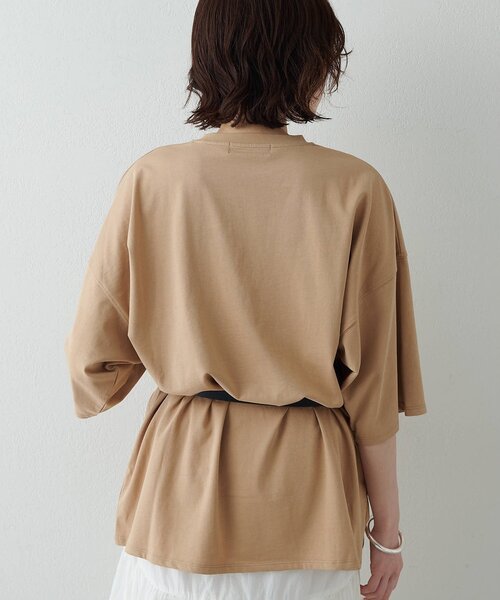 THE PAUSE（ザ ポーズ）の「【THE PAUSE】THE PAUSE ビッグTEE（Tシャツ/カットソー・レディース・キャメル/オフホワイト・FREE）」の16枚目の写真