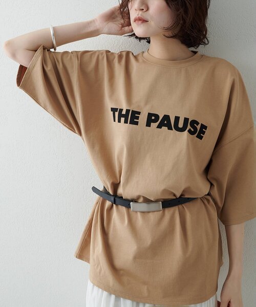 THE PAUSE（ザ ポーズ）の「【THE PAUSE】THE PAUSE ビッグTEE（Tシャツ/カットソー・レディース・キャメル/オフホワイト・FREE）」の12枚目の写真