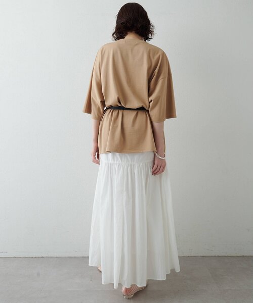 THE PAUSE（ザ ポーズ）の「【THE PAUSE】THE PAUSE ビッグTEE（Tシャツ/カットソー・レディース・キャメル/オフホワイト・FREE）」の17枚目の写真