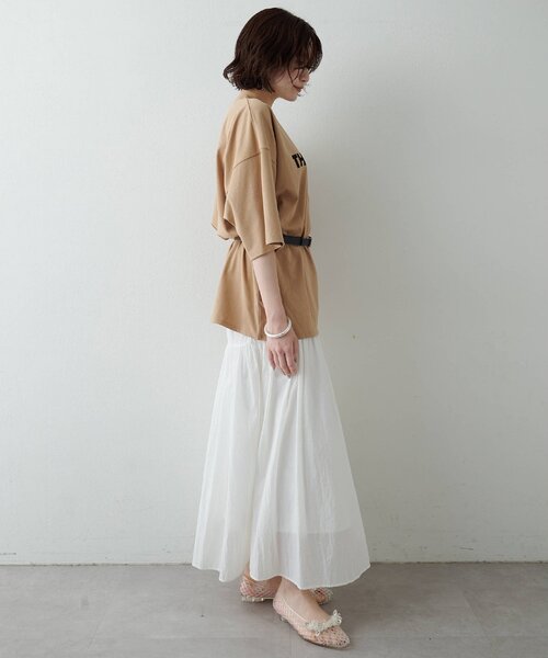 THE PAUSE（ザ ポーズ）の「【THE PAUSE】THE PAUSE ビッグTEE（Tシャツ/カットソー・レディース・キャメル/オフホワイト・FREE）」の18枚目の写真