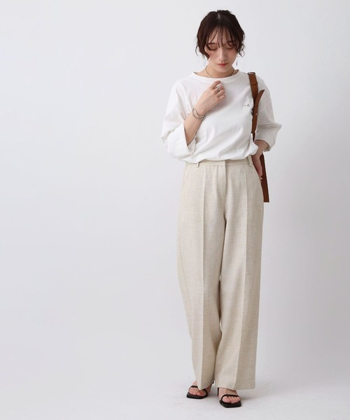 NOAHL(ノアル)の「【NOAHL】センタープレスワイドパンツ(スラックス・レディース・ブラック/グレー/ナチュラル・L/M/S)」の19枚目の写真
