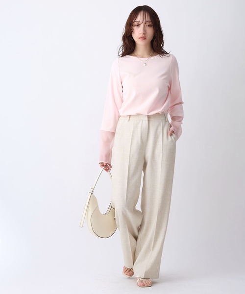 NOAHL(ノアル)の「【NOAHL】センタープレスワイドパンツ(スラックス・レディース・ブラック/グレー/ナチュラル・L/M/S)」の21枚目の写真