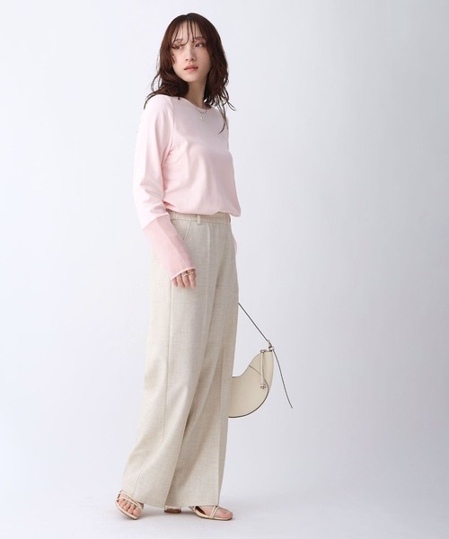NOAHL(ノアル)の「【NOAHL】センタープレスワイドパンツ(スラックス・レディース・ブラック/グレー/ナチュラル・L/M/S)」の22枚目の写真