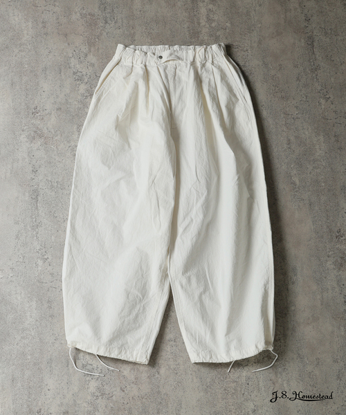 JOURNAL STANDARD J.S HOMESTEAD(ジャーナルスタンダードホームステッド)の「J.S.Homestead / コットン ヘンプ エア クルー パンツ(スラックス・メンズ・グリーン/ブラック/ホワイト・MEDIUM/LARGE)」の2枚目の写真