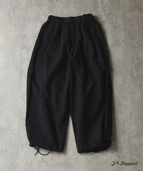 JOURNAL STANDARD J.S HOMESTEAD(ジャーナルスタンダードホームステッド)の「J.S.Homestead / コットン ヘンプ エア クルー パンツ(スラックス・メンズ・グリーン/ブラック/ホワイト・MEDIUM/LARGE)」の3枚目の写真