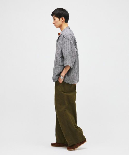 JOURNAL STANDARD J.S HOMESTEAD(ジャーナルスタンダードホームステッド)の「J.S.Homestead / コットン ヘンプ エア クルー パンツ(スラックス・メンズ・グリーン/ブラック/ホワイト・MEDIUM/LARGE)」の5枚目の写真