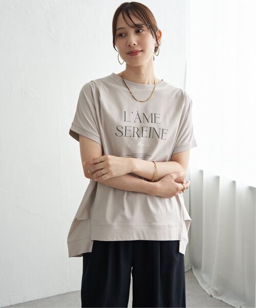 ikka(イッカ)の「冷感ロゴフォトチュニックTシャツ(Tシャツ/カットソー・レディース・ブラウン系その他/オフホワイト/ベージュ/チャコール・L/M)」の15枚目の写真