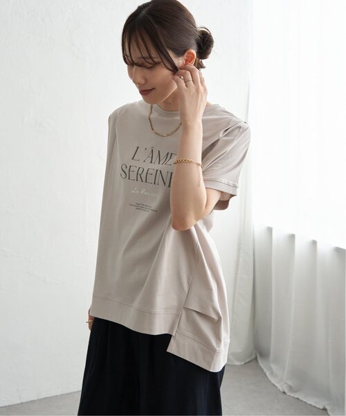 ikka(イッカ)の「冷感ロゴフォトチュニックTシャツ(Tシャツ/カットソー・レディース・ブラウン系その他/オフホワイト/ベージュ/チャコール・L/M)」の16枚目の写真