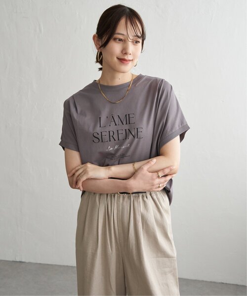 ikka(イッカ)の「冷感ロゴフォトチュニックTシャツ(Tシャツ/カットソー・レディース・ブラウン系その他/オフホワイト/ベージュ/チャコール・L/M)」の20枚目の写真