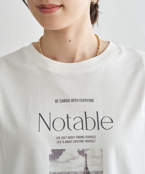 ikka(イッカ)の「冷感ロゴフォトチュニックTシャツ(Tシャツ/カットソー・レディース・ブラウン系その他/オフホワイト/ベージュ/チャコール・L/M/S)」の12枚目の写真