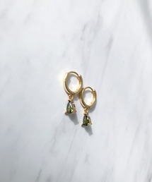 ドロップビジューフープピアス