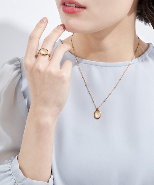 festaria bijou SOPHIA(フェスタリアビジュソフィア)の「SV925 ホワイトムーンストーン リング(リング・レディース・シルバー×ゴールド・11号/9号)」の4枚目の写真