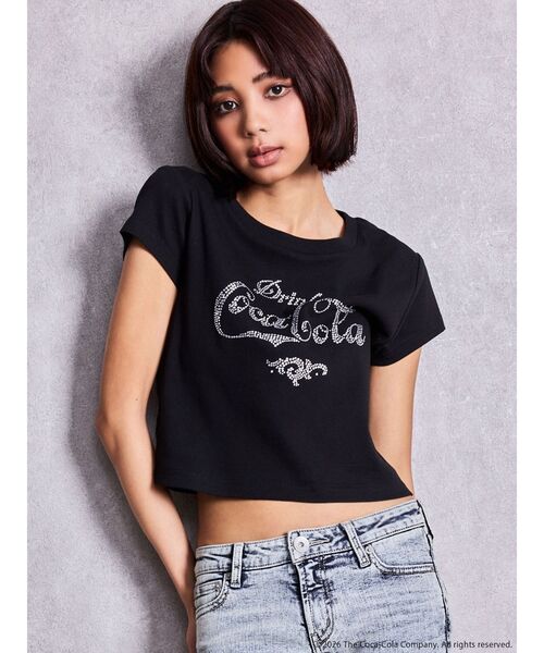 GYDA(ジェイダ)の「Coca-Cola bijou Tシャツ(Tシャツ/カットソー・レディース・ブラック/レッド/オフホワイト・FREE)」の3枚目の写真