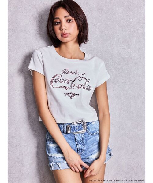 GYDA(ジェイダ)の「Coca-Cola bijou Tシャツ(Tシャツ/カットソー・レディース・ブラック/レッド/オフホワイト・FREE)」の6枚目の写真