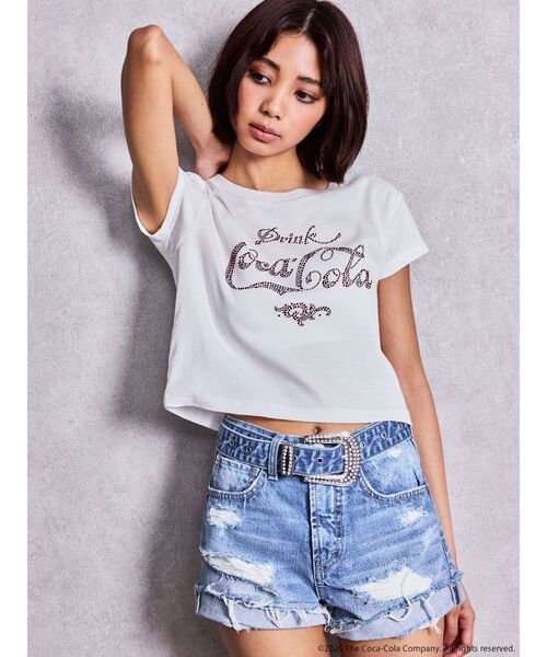 GYDA(ジェイダ)の「Coca-Cola bijou Tシャツ(Tシャツ/カットソー・レディース・ブラック/レッド/オフホワイト・FREE)」の7枚目の写真
