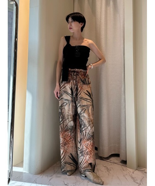 COLUMN（コラム）の「COLUMN / パームツリー柄ポケットパンツ＜PERMANENT＞（その他パンツ・レディース・グレイッシュベージュ・38/36）」の9枚目の写真