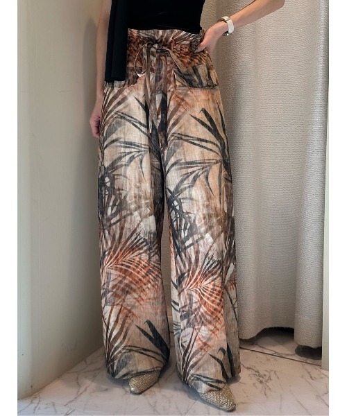COLUMN（コラム）の「COLUMN / パームツリー柄ポケットパンツ＜PERMANENT＞（その他パンツ・レディース・グレイッシュベージュ・38/36）」の2枚目の写真
