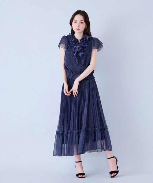 Audie a Muses（オーディアミューズ）の「チェック・デニムプリントフロントフリルブラウス（シャツ/ブラウス・レディース・ベージュ/ネイビー・38/42）」の18枚目の写真