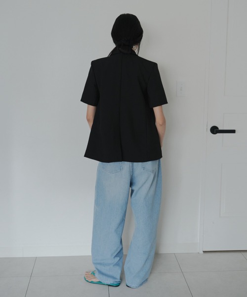 FEKETE(フェケテ)の「half tailored jacket / ハーフテーラードジャケット(テーラードジャケット・レディース・ブラック/ミント/モカ・LARGE/SMALL/MEDIUM)」の13枚目の写真