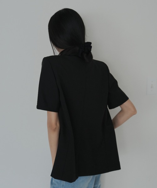FEKETE(フェケテ)の「half tailored jacket / ハーフテーラードジャケット(テーラードジャケット・レディース・ブラック/ミント/モカ・LARGE/SMALL/MEDIUM)」の8枚目の写真
