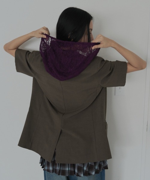 FEKETE(フェケテ)の「half tailored jacket / ハーフテーラードジャケット(テーラードジャケット・レディース・ブラック/ミント/モカ・LARGE/SMALL/MEDIUM)」の17枚目の写真