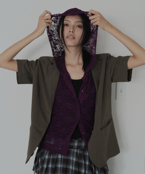 FEKETE(フェケテ)の「half tailored jacket / ハーフテーラードジャケット(テーラードジャケット・レディース・ブラック/ミント/モカ・LARGE/SMALL/MEDIUM)」の19枚目の写真