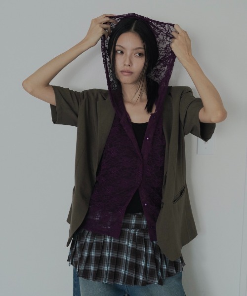 FEKETE(フェケテ)の「half tailored jacket / ハーフテーラードジャケット(テーラードジャケット・レディース・ブラック/ミント/モカ・LARGE/SMALL/MEDIUM)」の15枚目の写真