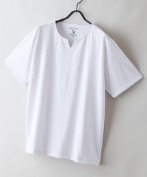 【HEAT BLOCKER/ヒートブロッカー】【まるで着る日傘!遮熱&UVカット】コットンライク キーネックTシャツ 吸水速乾 アンチピリング イージーケア ユニセックス
