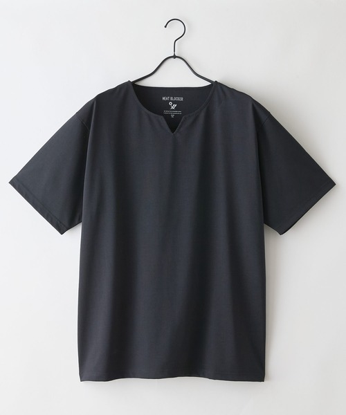 UNIIT(ユニット)の「【HEAT BLOCKER/ヒートブロッカー】【まるで着る日傘!遮熱&UVカット】コットンライク キーネックTシャツ 吸水速乾 アンチピリング イージーケア ユニセックス(Tシャツ/カットソー・メンズ・カーキ/チャコールグレー/ブラック/ホワイト・MEDIUM/X-LARGE/LARGE)」の17枚目の写真