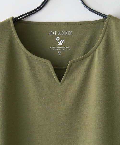 UNIIT(ユニット)の「【HEAT BLOCKER/ヒートブロッカー】【まるで着る日傘!遮熱&UVカット】コットンライク キーネックTシャツ 吸水速乾 アンチピリング イージーケア ユニセックス(Tシャツ/カットソー・メンズ・カーキ/チャコールグレー/ブラック/ホワイト・MEDIUM/X-LARGE/LARGE)」の10枚目の写真