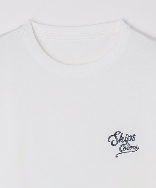 SHIPS Colors（シップス カラーズ）の「【WEB限定】SHIPS Colors:クロシェニット ロゴ刺繍 Tシャツ◇（Tシャツ/カットソー・メンズ・ダークグレー/クリーム/オフホワイト・MEDIUM/LARGE）」の8枚目の写真