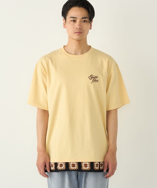 SHIPS Colors（シップス カラーズ）の「【WEB限定】SHIPS Colors:クロシェニット ロゴ刺繍 Tシャツ◇（Tシャツ/カットソー・メンズ・ダークグレー/クリーム/オフホワイト・MEDIUM/LARGE）」の14枚目の写真