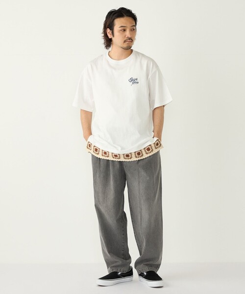 SHIPS Colors（シップス カラーズ）の「【WEB限定】SHIPS Colors:クロシェニット ロゴ刺繍 Tシャツ◇（Tシャツ/カットソー・メンズ・ダークグレー/クリーム/オフホワイト・MEDIUM/LARGE）」の17枚目の写真