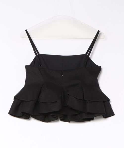 CLANE(クラネ)の「CLANE/クラネ/BUBBLE PEPLUM CAMI TOPS(キャミソール・レディース・ブラック・1)」の2枚目の写真